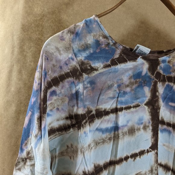 Women's Bohemian Tie-Dye Blouse with Lace Mind Set by XCVI Small - Picture 11 of 13